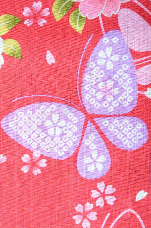 Girls yukata and obi belt set / GY #01 (5-6)