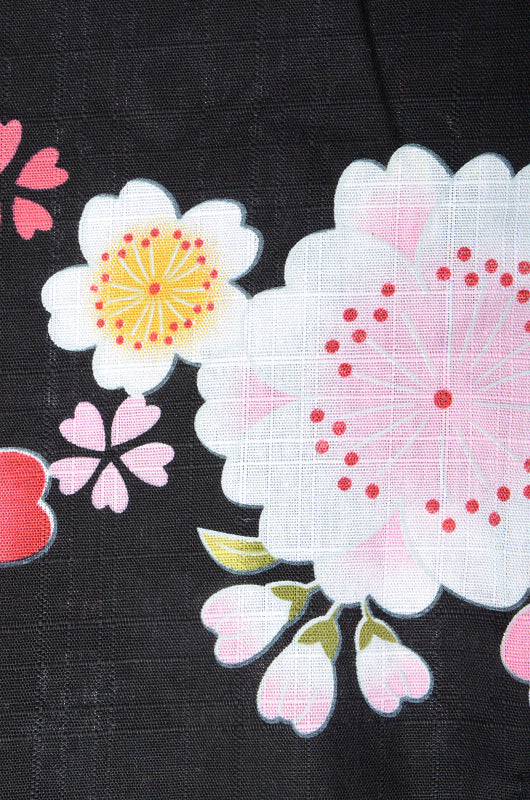 Girls yukata and obi belt set / GY #04 (7-8)