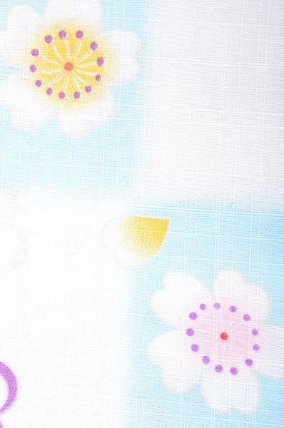 Girls yukata and obi belt set / GY #02 (9-10)