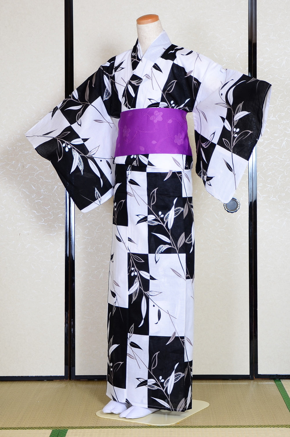 Japanese yukata kimono / D #164