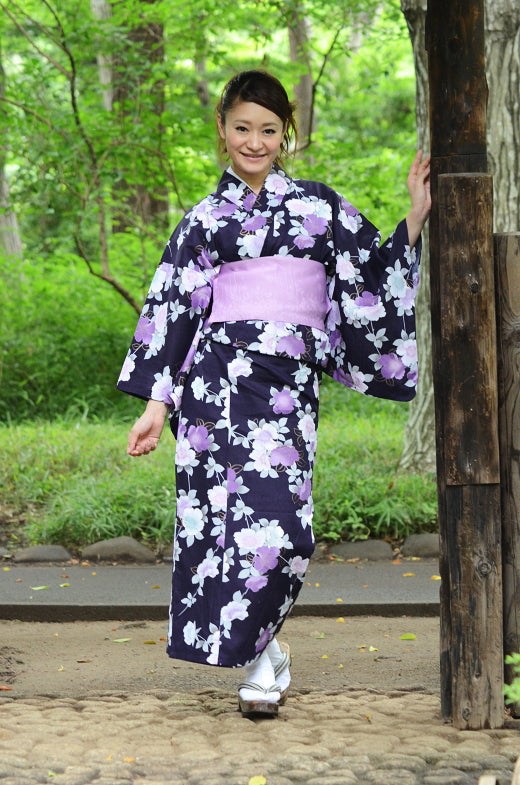 Japanese yukata kimono / D #068
