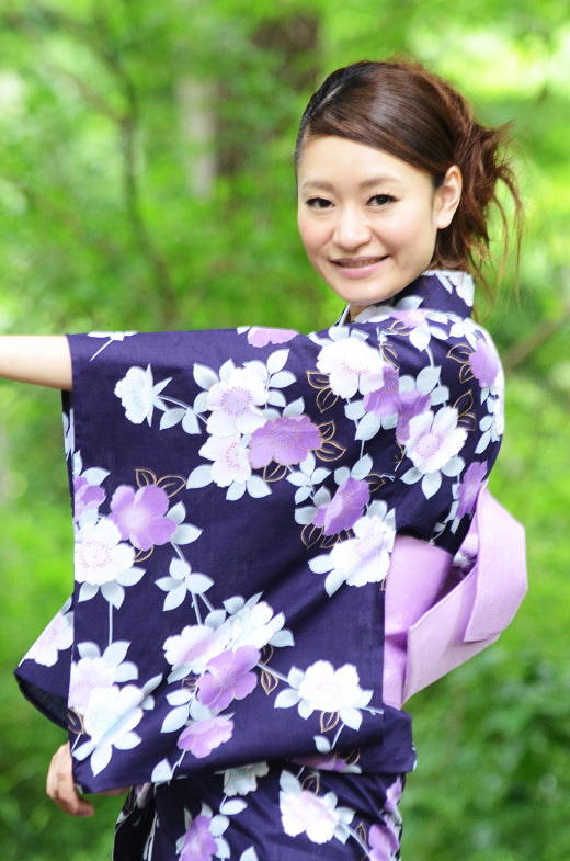 Japanese yukata kimono / D #068