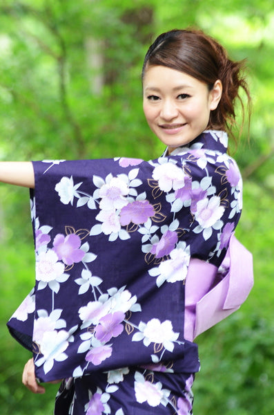 Japanese yukata kimono / D #068