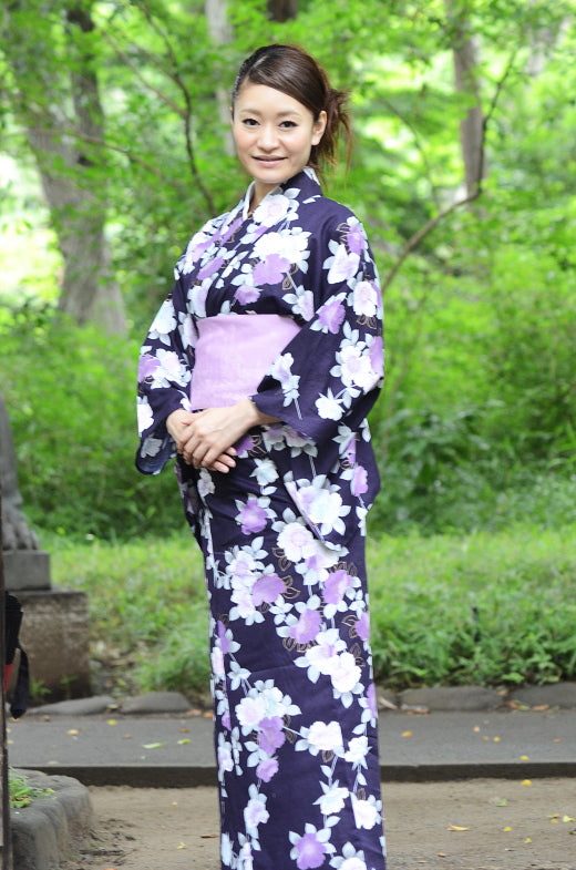 Japanese yukata kimono / D #068