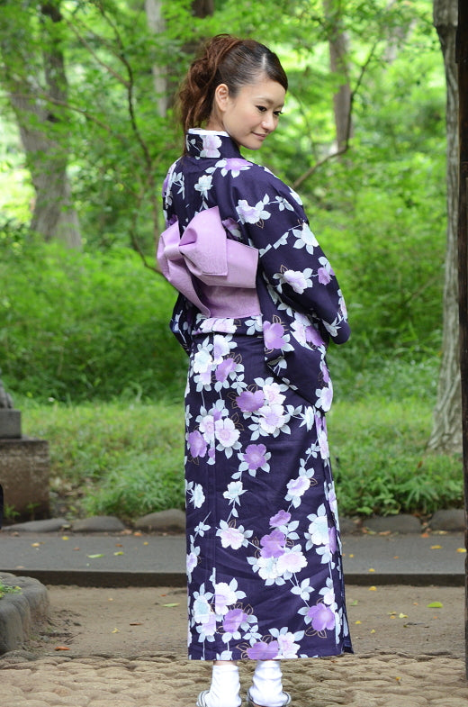 Japanese yukata kimono / D #068