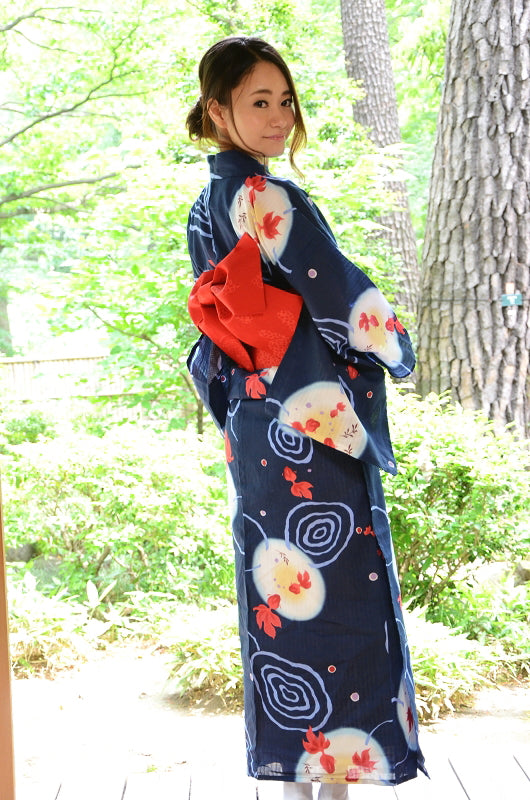 Japanese yukata kimono / D #073