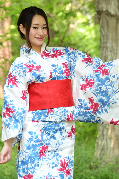 Japanese yukata kimono / D #098