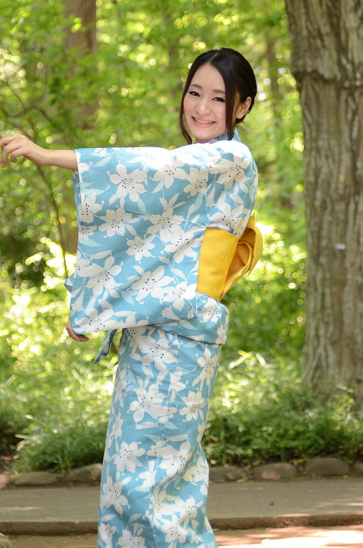 Japanese yukata kimono / D #101