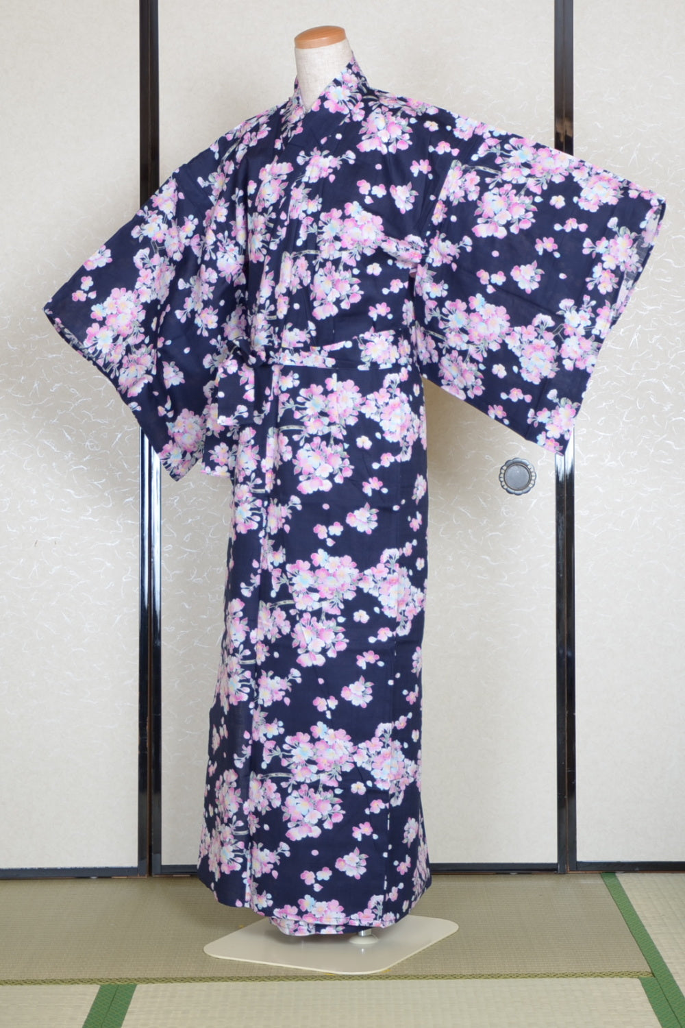 Yukata for indoor use / sakura :1553-C Indigo