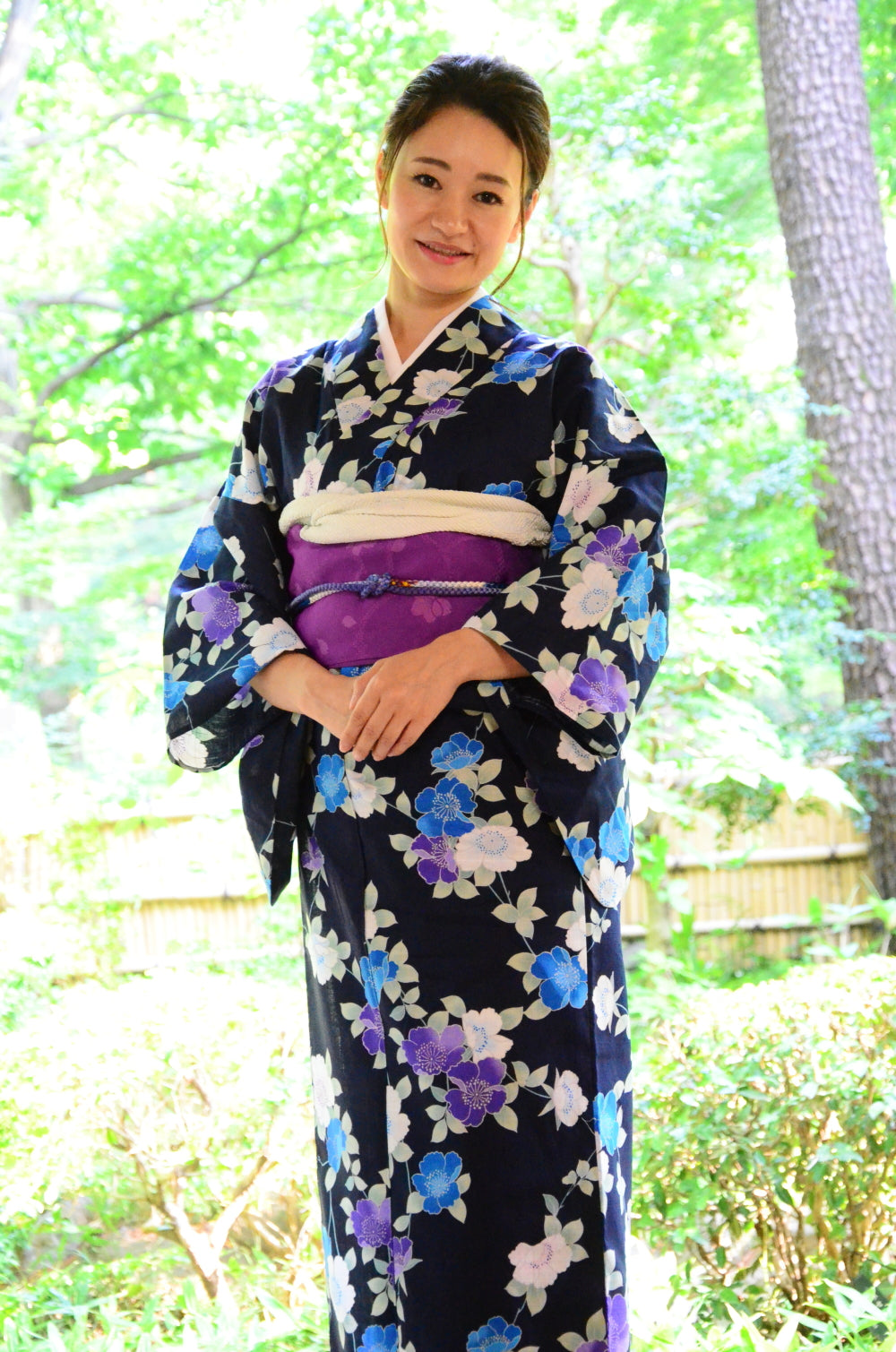 Japanese yukata kimono / D #147