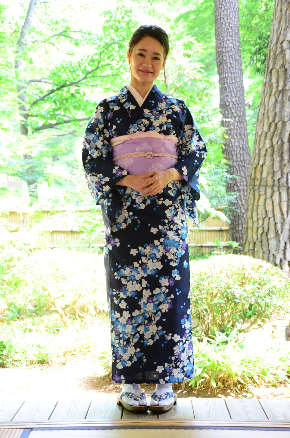 Japanese yukata kimono / D #144