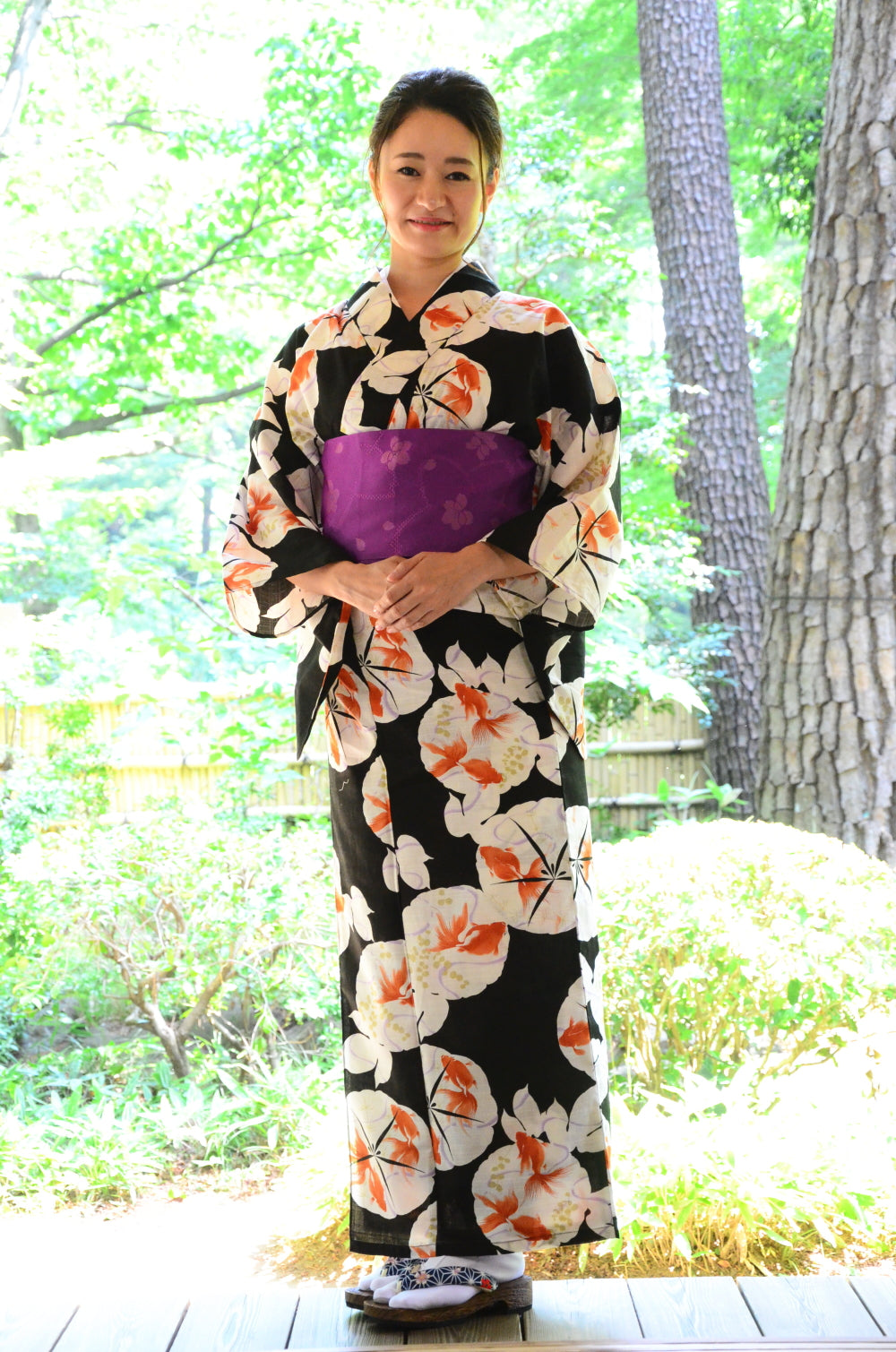 Japanese yukata kimono / D #150