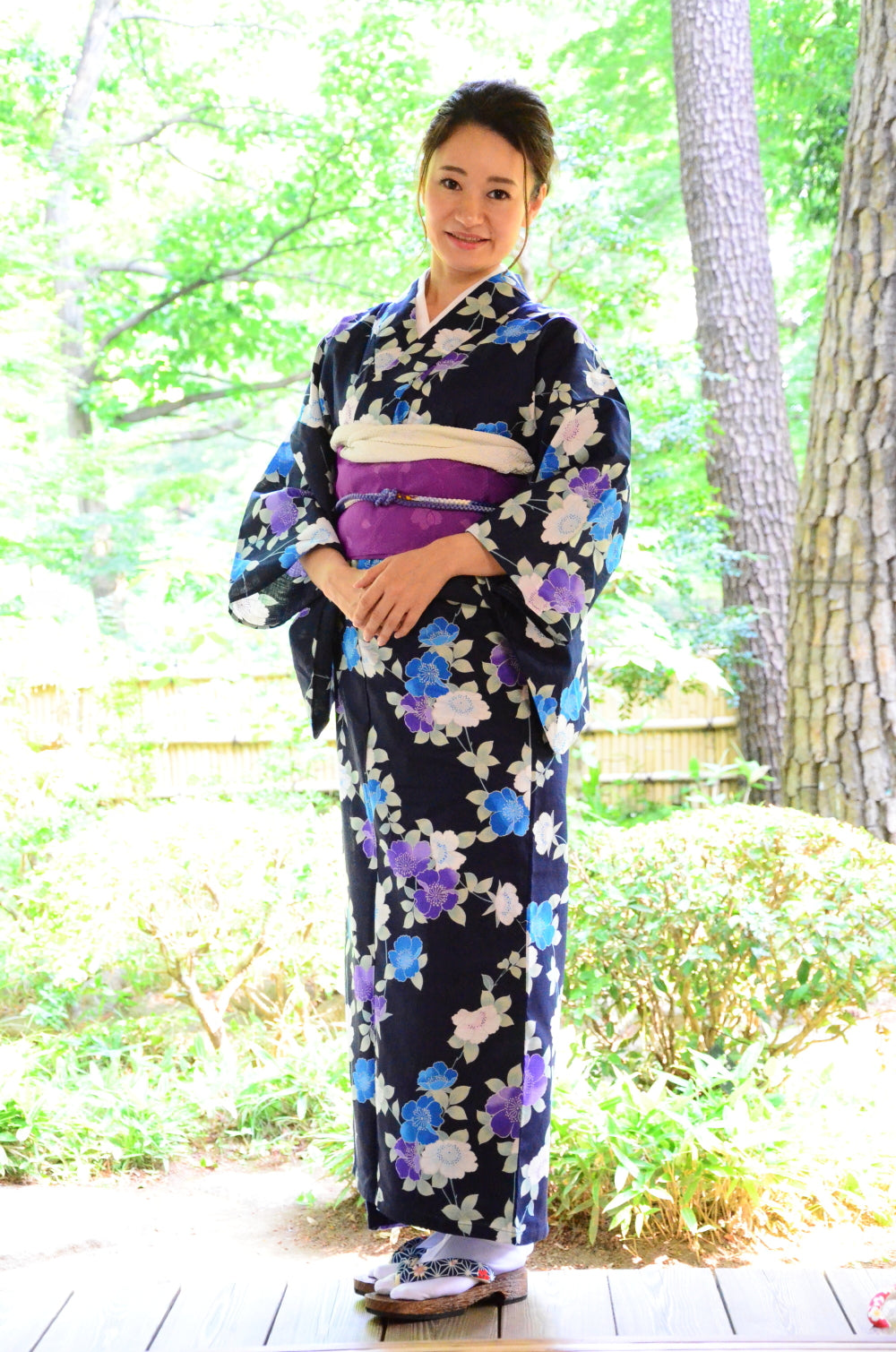 Japanese yukata kimono / D #147