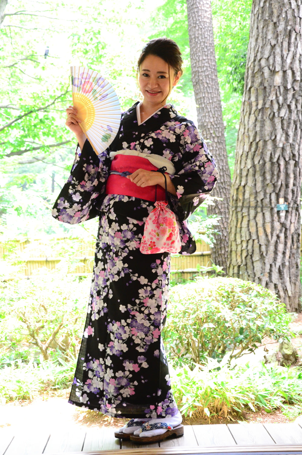 Japanese yukata kimono / D #148