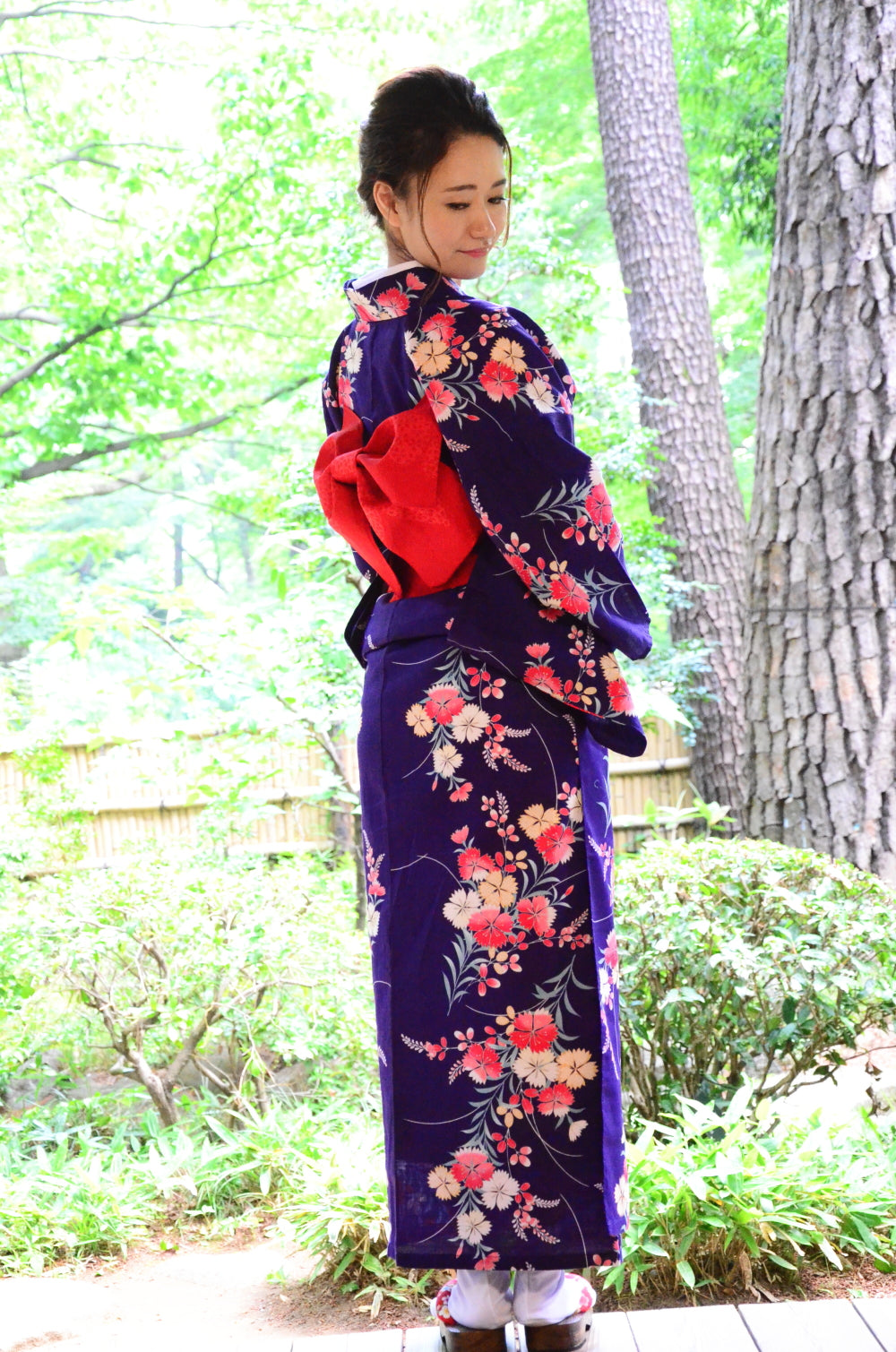 Japanese yukata kimono / D #146