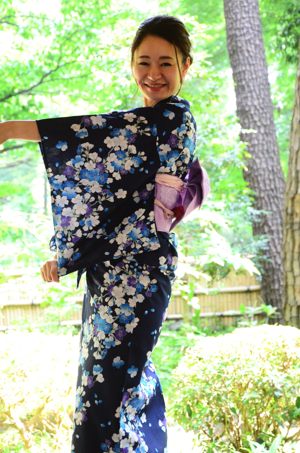 Japanese yukata kimono / D #144