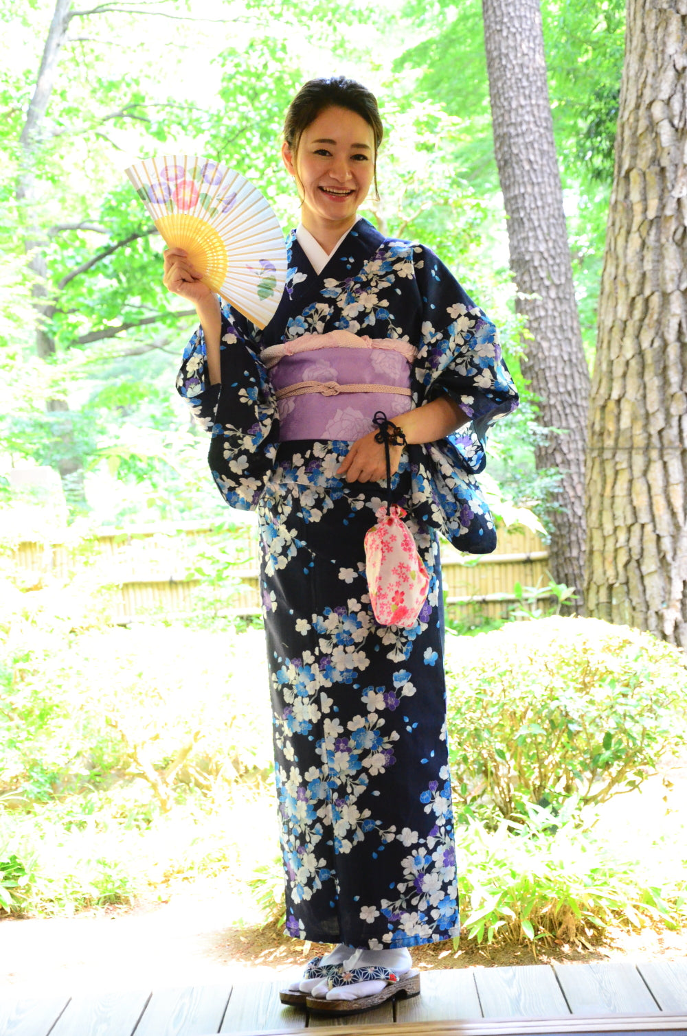 Japanese yukata kimono / D #144