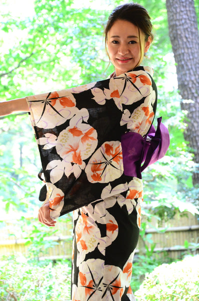 Japanese yukata kimono / D #150