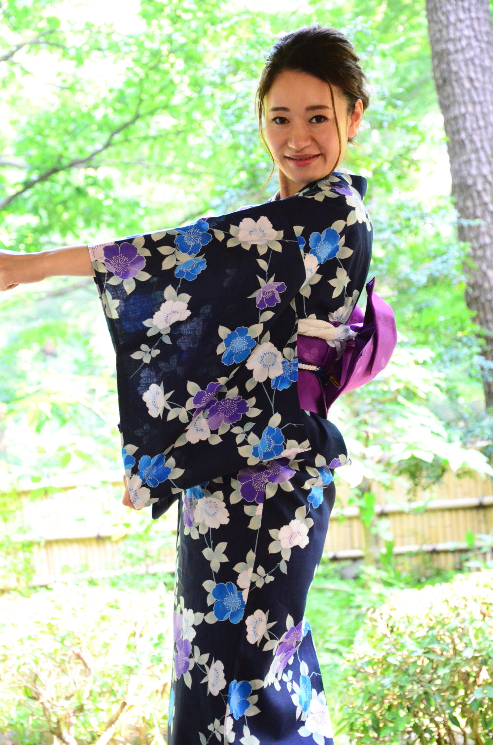 Japanese yukata kimono / D #147