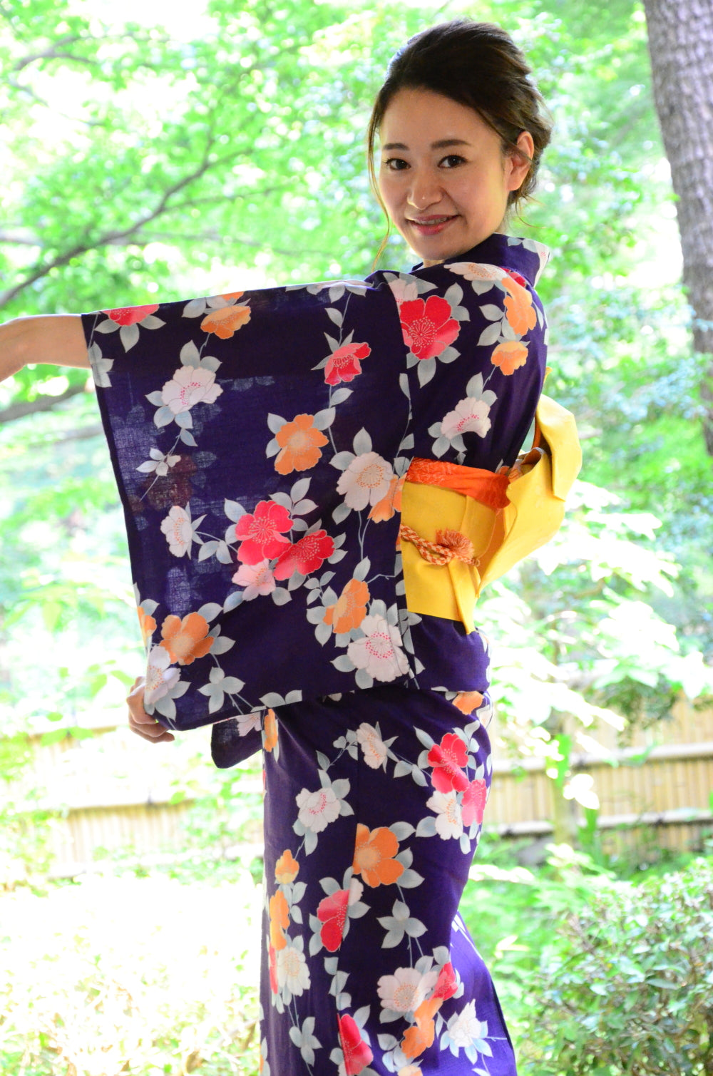 Japanese yukata kimono / D #145