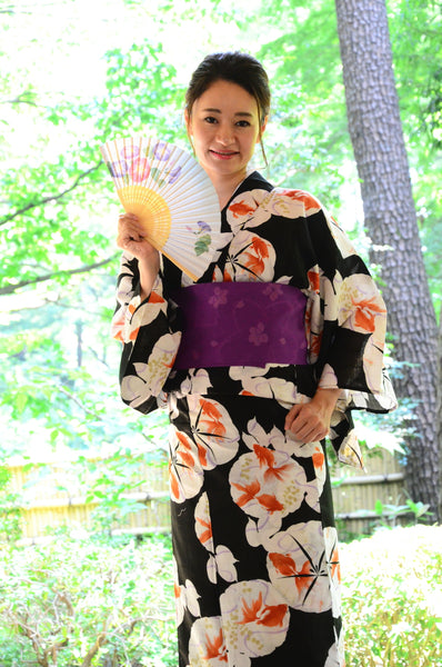 Japanese yukata kimono / D #150