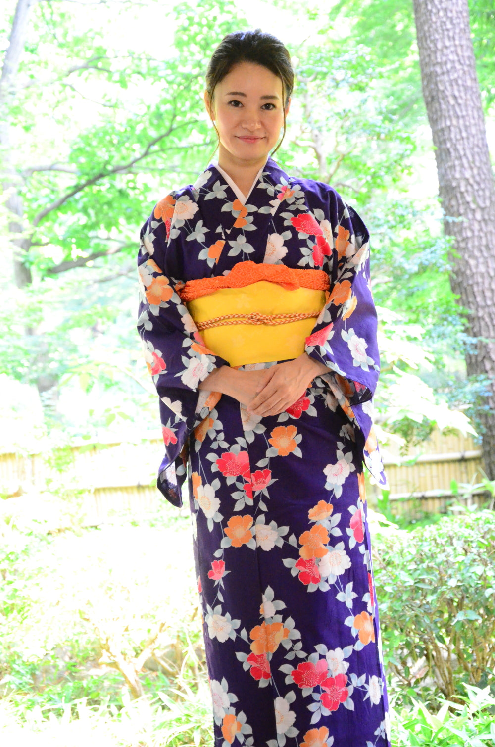 Japanese yukata kimono / D #145