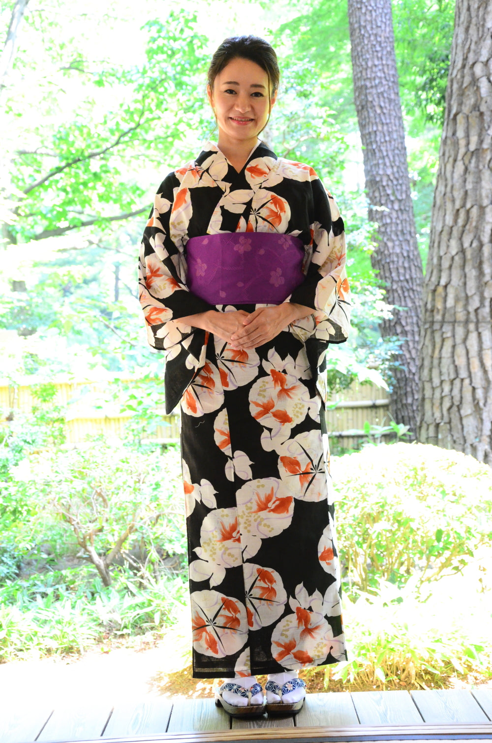 Japanese yukata kimono / D #150