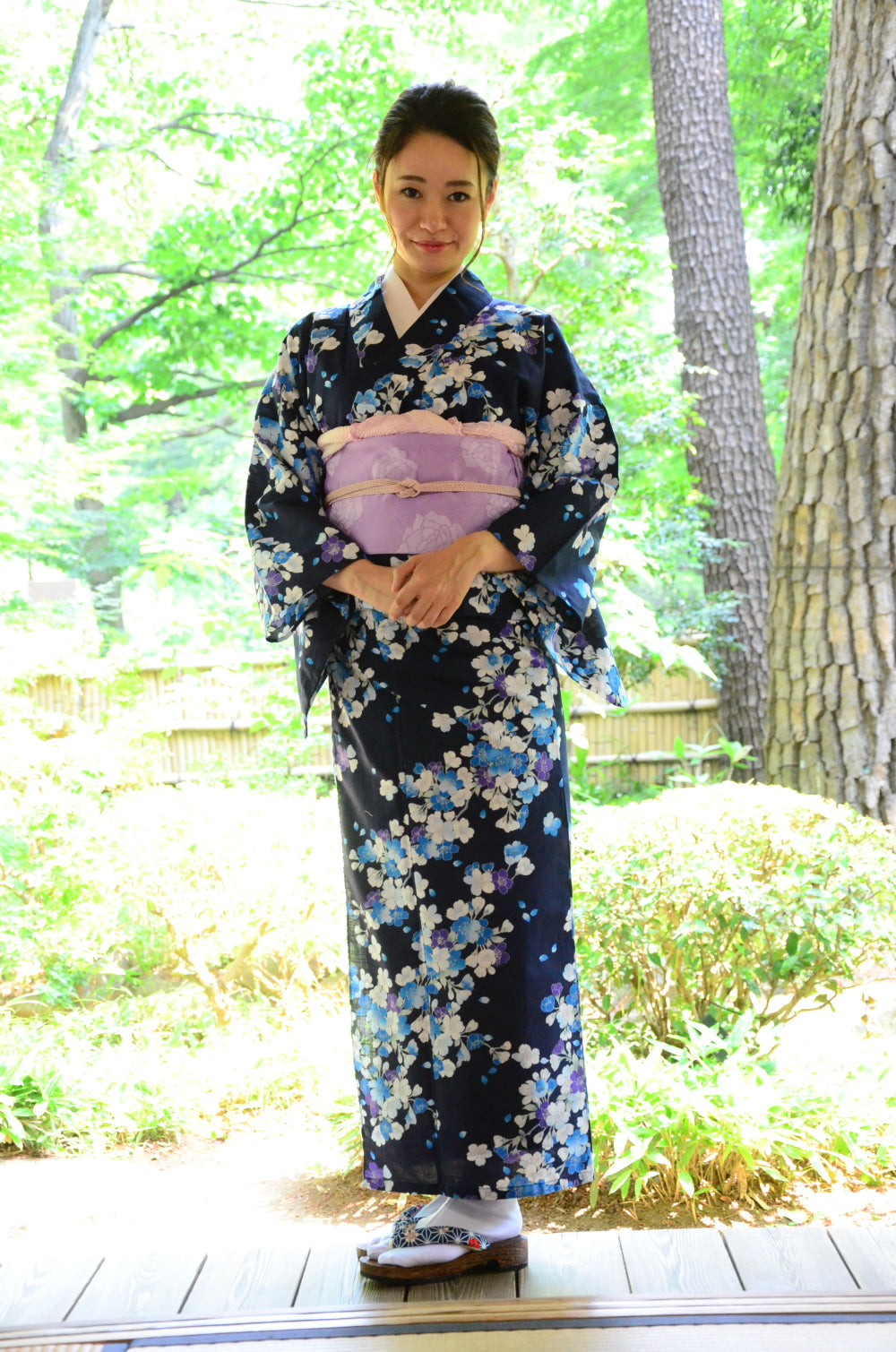 Japanese yukata kimono / D #144