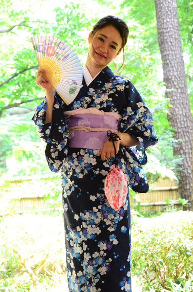 Japanese yukata kimono / D #144