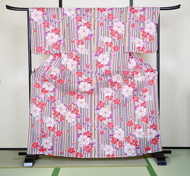 Japanese yukata kimono / H #303