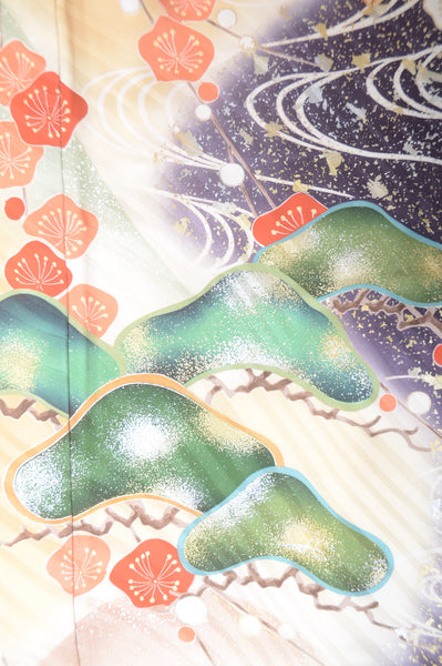 Long-sleeved kimono 6 items set / Furisode / FK#1-391