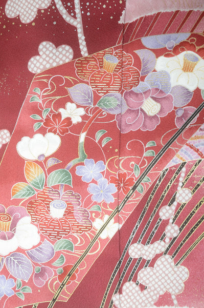 Long-sleeved kimono 6 items set / Furisode / FK#1-393