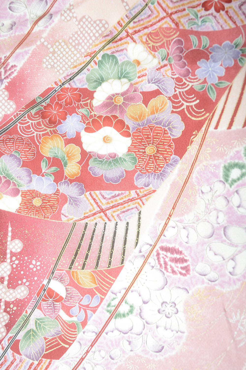 Long-sleeved kimono 6 items set / Furisode / FK#1-393