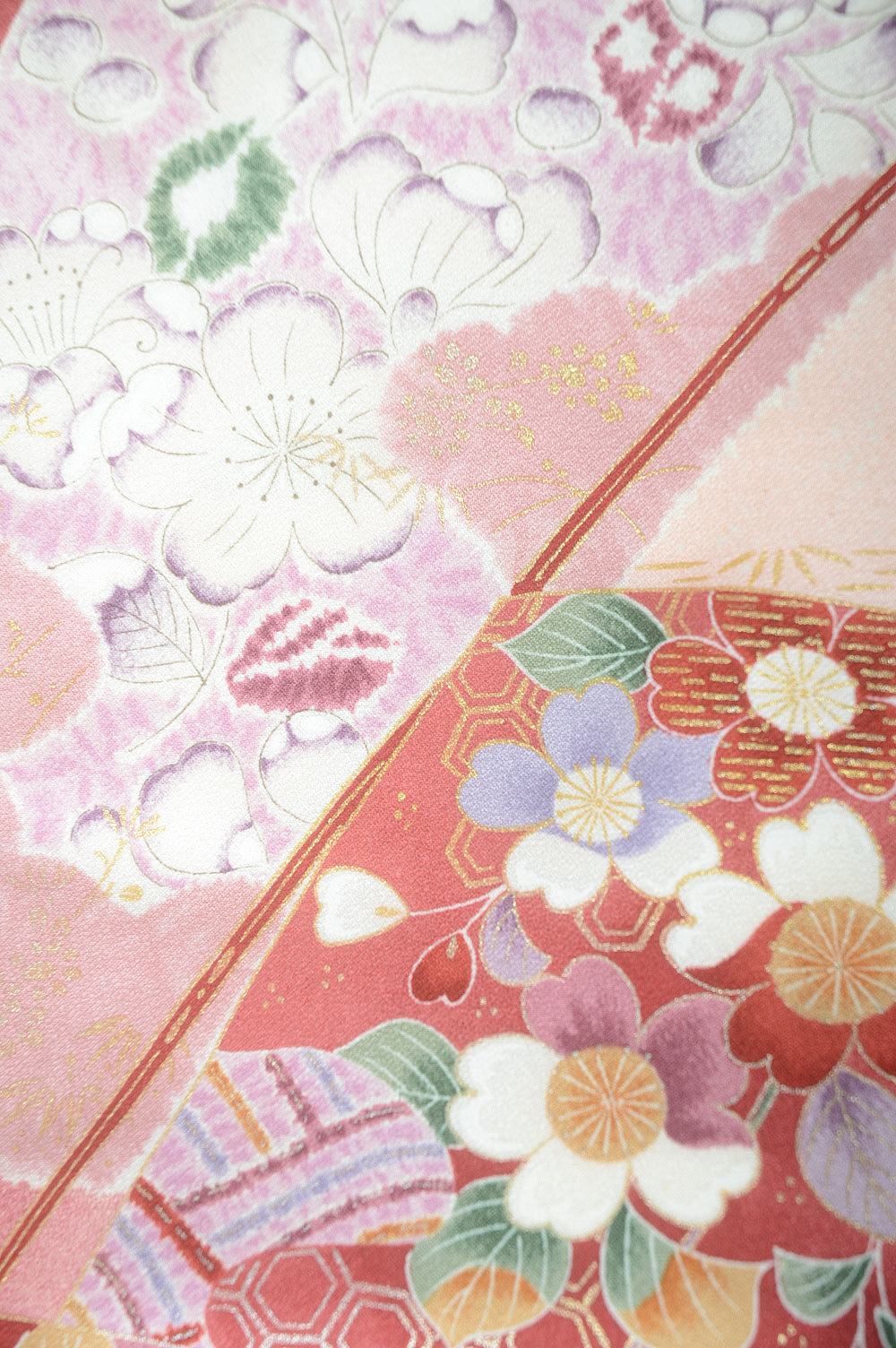 Long-sleeved kimono 6 items set / Furisode / FK#1-393