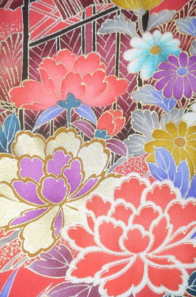 Long-sleeved kimono 6 items set / Furisode / FK#1-855