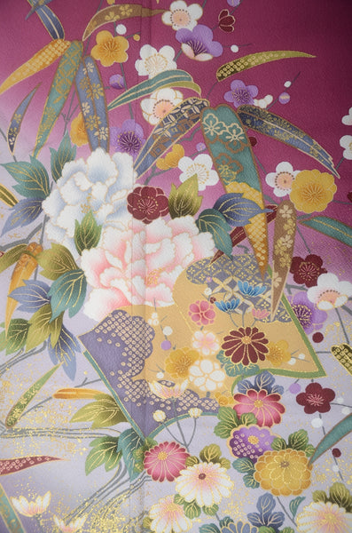 Long-sleeved kimono 6 items set / Furisode / FK#1-856