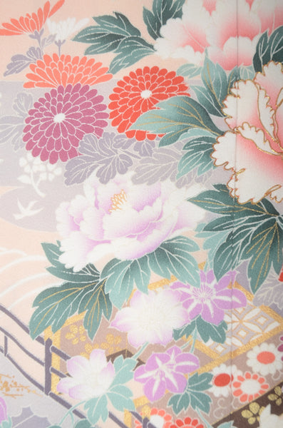 Long-sleeved kimono 6 items set / Furisode / FK#1-742