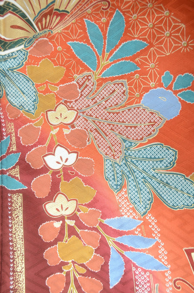 Long-sleeved kimono 6 items set / Furisode / FK#1-746