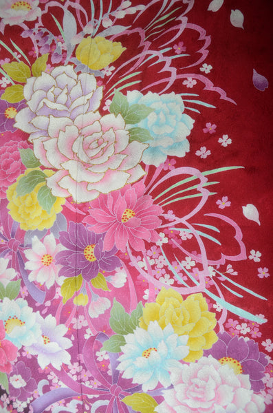 Long-sleeved kimono 6 items set / Furisode / FK#1-754