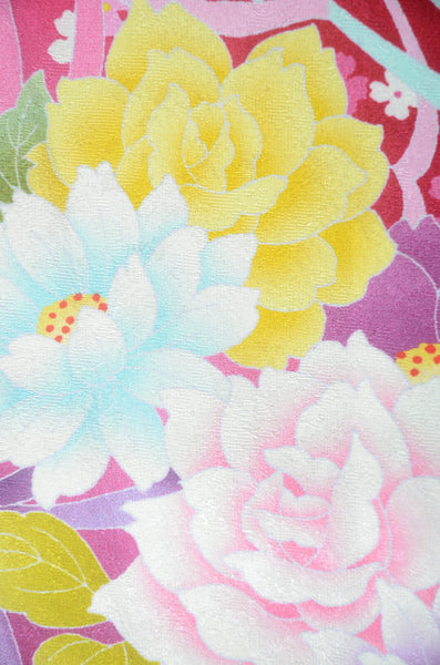 Long-sleeved kimono 6 items set / Furisode / FK#1-754