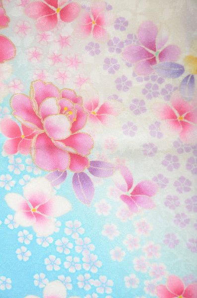 Long-sleeved kimono 6 items set / Furisode / FK#1-759