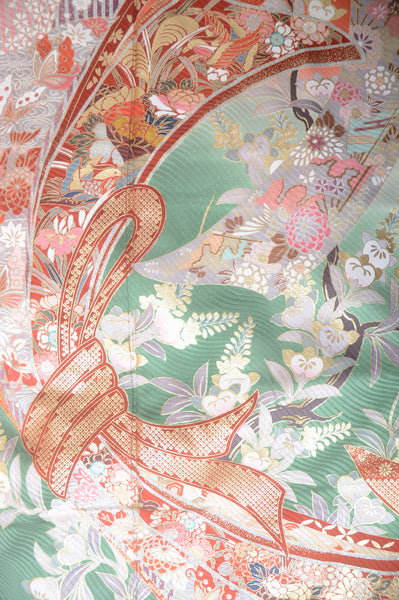 Long-sleeved kimono 6 items set / Furisode / FK#1-572