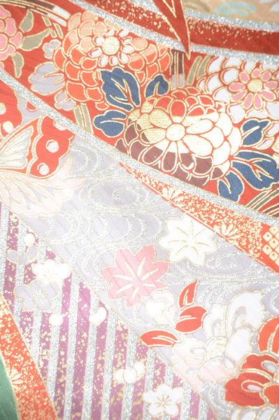 Long-sleeved kimono 6 items set / Furisode / FK#1-572