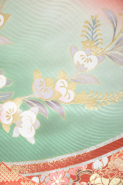 Long-sleeved kimono 6 items set / Furisode / FK#1-572