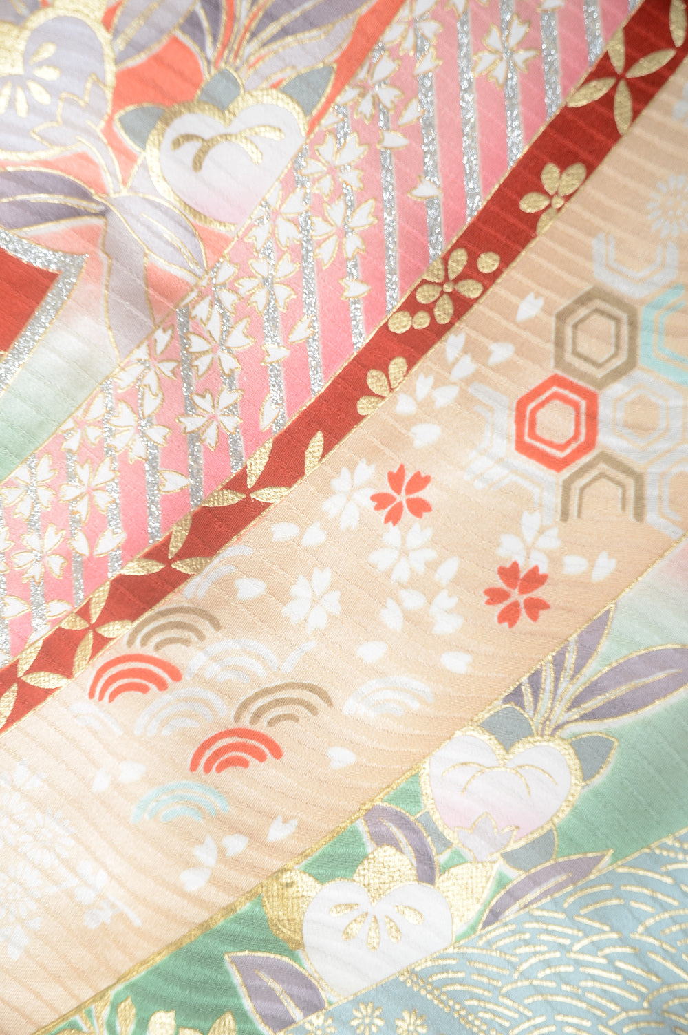 Long-sleeved kimono 6 items set / Furisode / FK#1-572