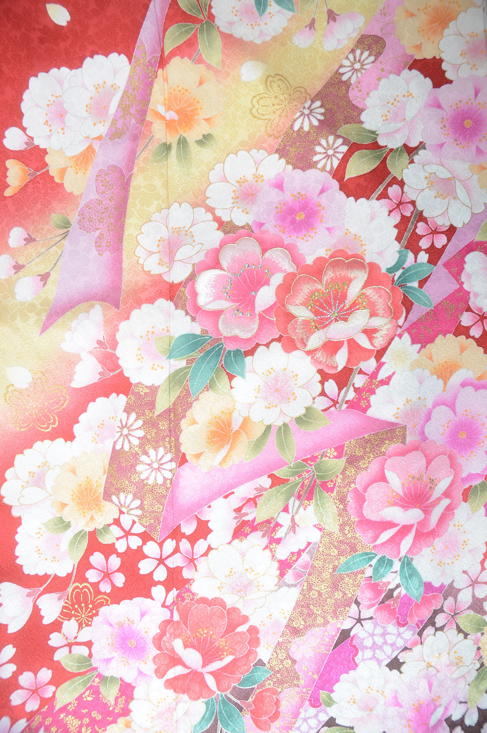 Long-sleeved kimono 6 items set / Furisode / FK#1-574