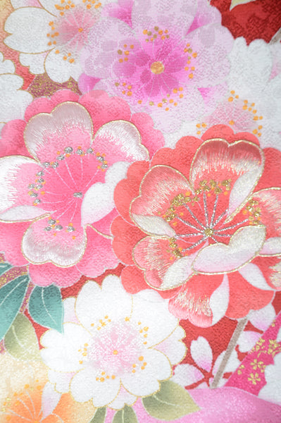 Long-sleeved kimono 6 items set / Furisode / FK#1-574