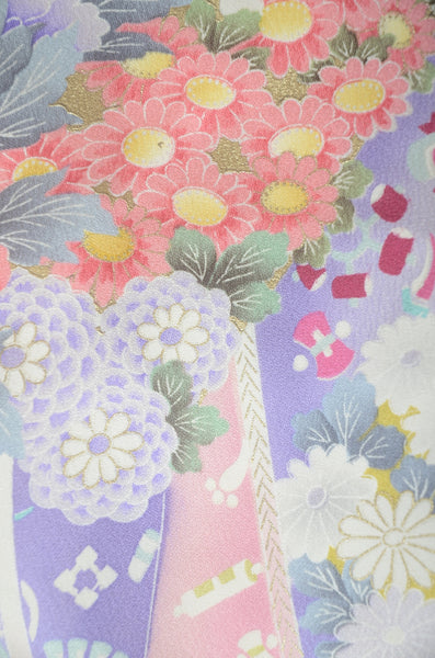 Long-sleeved kimono 6 items set / Furisode / FK#1-762