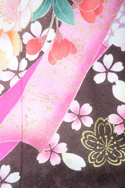 Long-sleeved kimono 6 items set / Furisode / FK#1-574