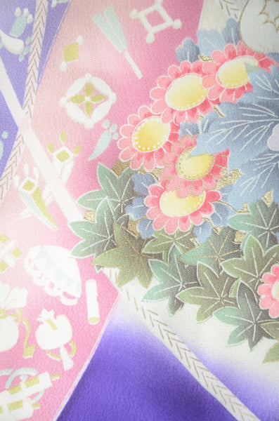 Long-sleeved kimono 6 items set / Furisode / FK#1-762